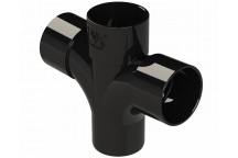 S/WELD CROSS TEE 92.5DEG; 40MM BLACK