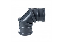FLOPLAST RING-SEAL ADJUSTABLE BEND 0-90 DEG;4\"/110MM SOIL ANTHRACITE G