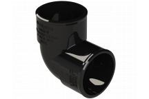 POLYPIPE S2000 40MM MUPVC 90DEG KNUCKLE - BLACK