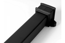 65MM SQUARE CAST IRON EFFECT SOCKETED DOWNPIPE WITH LUGS X 1.8M