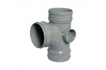 E.TUPLING SOLVENT SOIL 92.5DEG TRIPLE-SOCKET BRANCH - SOLVENT GREY