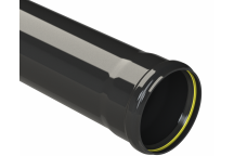 *POLYPIPE RING-SEAL SINGLE SCKT PIPE;6\"/160MM 4M BLCK