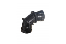 E.TUPLING 4\" SOIL 0-90 ADJUSTABLE BEND - BLACK