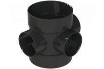POLYPIPE RING-SEAL SHORT BOSS PIPE; 4\"/110MM BLACK