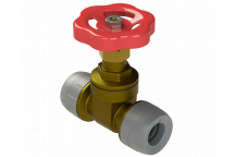 POLYPLUMB GATE VALVE BRASS; 15MM