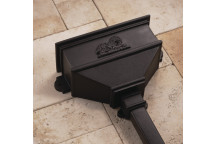 CAST IRON EFFECT LONG HOPPER WITH LION