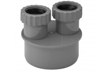 E.TUPLING 40MM SINGLE WASTE ADAPTOR - GREY