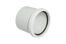 FLOPLAST RING-SEAL S/S PIPE COUPLER;4\"/110MM SOIL WHITE