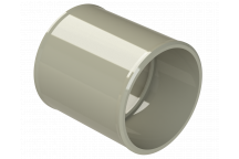 POLYPIPE S2000 50MM MUPVC STRAIGHT COUPLING - SOLV GREY