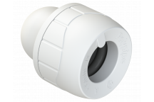 POLYPLUMB ENHANCED - 15MM SOCKET BLANK END - WHITE