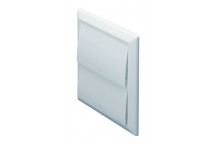 DOMUS 100MM RIGID DUCT OUTLET WITH GRAVITY FLAPS - WHITE