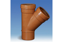 E.TUPLING 110MM UG DOUBLE SOCKET 45 DEG OBTUSE OFFSET BRANCH