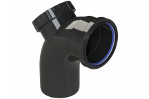 POLYPIPE RING-SEAL ACCESS BEND; 4\"/110MM 92.5DEG BLK