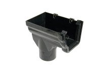 FLO NIAGARA STOPEND O/LET;LH 80MM ROUND BLACK