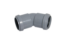 FLO PUSHFIT OBTUSE BEND 45 DEG OBTUSE OFFSET; 50MM GRY