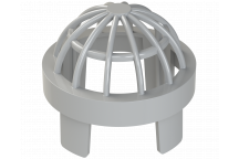 UNIV VENT TERMINAL; 3\"/82MM GREY