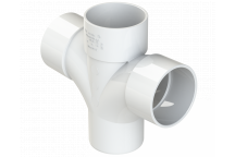 S/WELD CROSS TEE 92.5DEG; 50MM WHITE