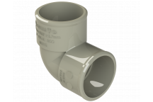 POLYPIPE S2000 32MM MUPVC 90DEG KNUCKLE - SOLV GREY