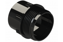POLYPIPE S2000 MUPVC 32MM SCKT X MI CONNECTOR - BLACK