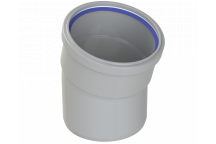 POLYPIPE RING-SEAL 15DEG BEND;4\"/110MM GREY