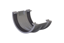 E.TUPLING 150MM GUTTER UNION HALF ROUND KOMMERCIAL GREY