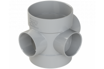 POLYPIPE RING-SEAL SHORT BOSS PIPE; 4\"/110MM GREY