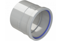 POLYPIPE RING-SEAL SINGLE SOCKET; 4\"/110MM GREY