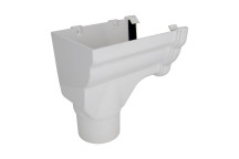 FLO NIAGARA STOPEND O/LET;LH 80MM ROUND WHITE