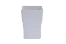 E.TUPLING 65MM SQUARE DOWNPIPE SOCKET - WHITE