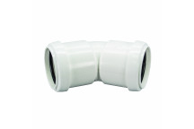 FLO PUSHFIT OBTUSE BEND 45 DEG OBTUSE OFFSET; 40MM WHT