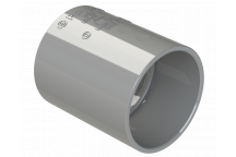 S/WELD STRAIGHT COUPLING; 40MM GREY