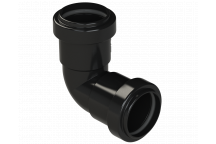 PUSHFIT KNUCKLE BEND 90DEG; 32MM BLACK