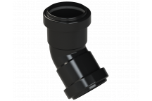 PUSHFIT OBTUSE BEND 45DEG; 40MM BLACK