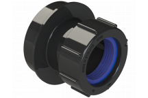 POLYPIPE RING-SEAL STRAIGHT ADAPTOR; 32MM BLACK