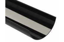 RWHR112 HALF ROUND GUTTER; 2M BLACK