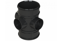 S2000 3 WAY BOSSED PIPE;4\"/110MM BLACK