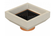 DRAIN SQUARE HOPPER; 4\"/110MM