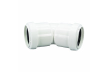 FLO PUSHFIT OBTUSE BEND 45 DEG OBTUSE OFFSET; 32MM WHT