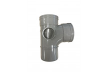 E.TUPLING SOLVENT SOIL 92.5DEG DOUBLE-SOCKET BRANCH - SOLVENT GREY
