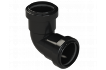 PUSHFIT KNUCKLE BEND 90DEG; 40MM BLACK