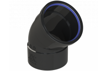 POLYPIPE RING-SEAL OFFSET BEND; 4\"/110MM 135 DEG BLK