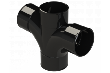 POLYPIPE S2000 50MM MUPVC CROSS TEE 92.5DEG BLACK