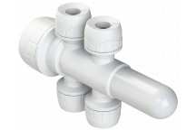 POLYPLUMB ENHANCED - 22X10 4 PORT 2-SIDED MANIFOLD (SKT/SPG) - WHITE