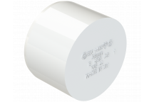 S/WELD SOCKET STOP END PLUG; 32MM WHITE