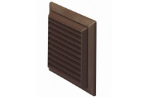 DOMUS 100MM RIGID DUCT OUTLET LOUVERED GRILLE - BROWN