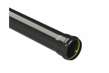 POLYPIPE RING-SEAL SINGLE SCKT PIPE;4\"/110MM 2.5M BK