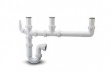 W/TRAP 3 BOWL U/SINK KIT 1XHOSE; 40MM