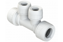 POLYPLUMB ENHANCED - 22X15 2 PORT 1-SIDED MANIFOLD (SKT/SKT) - WHITE