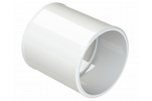 POLYPIPE S2000 50MM MUPVC STRAIGHT COUPLING - WHITE