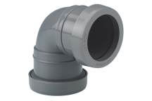 E.Tupling Push-Fit Waste 40mm 90° Knuckle Bend Grey